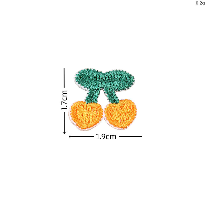 Wholesale Cute cartoon iron-on flower cherry embroidery patch